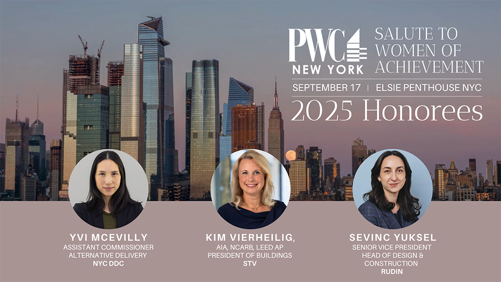 Professional Women in Construction NY to salute Women of Achievement in AEC industry on September 17th 